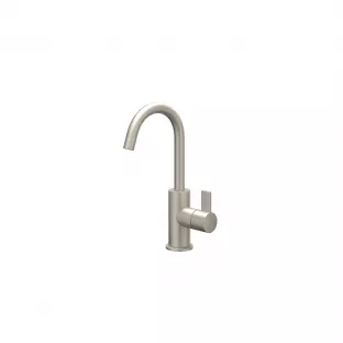 IVY Pact washbasin mix tap - High swivel spout - Brushed nickel PVD - Surface mounted - cold start