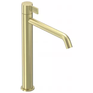 IVY Pact washbasin mix tap - L model - Brushed matt gold PVD - Surface mounted - coldstart