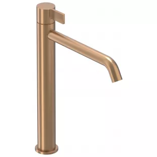 IVY Pact washbasin mix tap - L model - Brushed matt copper PVD - Surface mounted - coldstart