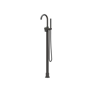 IVY - Tribe - Freestanding bath mix tap - swivel spout - rod hand shower - RVS316 brushed carbon black PVD