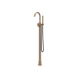 IVY - Tribe - Freestanding bath mix tap - swivel spout - rod hand shower - RVS316 brushed matt copper PVD