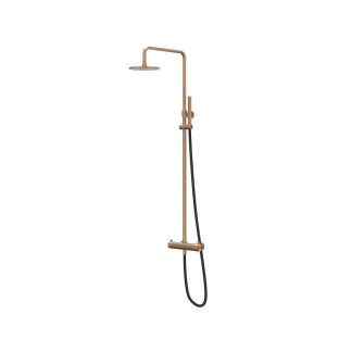 IVY Tribe Rain shower set 1 surface-mounted - 20cm medium head shower - rod model hand shower - RVS316 brushed matt copper PVD