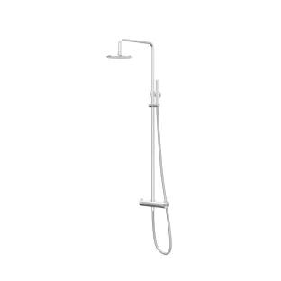 IVY Tribe Rain shower set 1 surface-mounted - 25cm medium head shower - rod model hand shower - brushed stainless steel 316