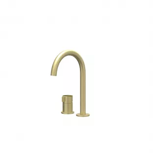 IVY Tribe basin mix tap - 2-hole deck mounting - RVS316 brushed matt gold PVD - Surface mounted - coldstart