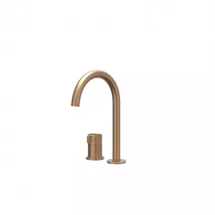 IVY Tribe basin mix tap - 2-hole deck mounting - RVS316 brushed matt copper PVD - Surface mounted - coldstart