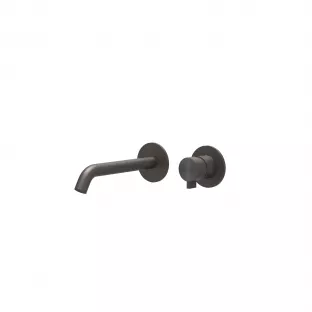IVY Tribe washbasin mix tap - finish part - 2-hole wall mounting - RVS316 brushed carbon black PVD - built-in - cold start