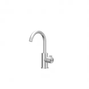 IVY Tribe washbasin mix tap - High swivel spout - Brushed stainless steel 316 - Surface-mounted - cold start