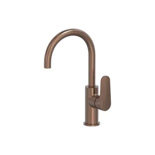 MAY Forma surface-mounted basin mixer - Swivel spout - Brushed matt copper PVD