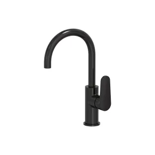 MAY Forma surface-mounted basin mixer - Swivel spout - Matt black PED