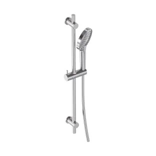 MAY Sliding bar set with 3-position hand shower - shower hose 150 cm - sliding bar 70 cm - Chrome