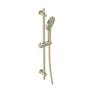 MAY Sliding bar set with 3-position hand shower - shower hose 150 cm - sliding bar 70 cm - Brushed matt gold PVD