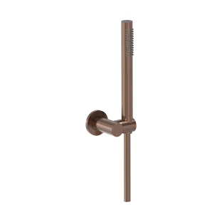 MAY Hand shower set with adjustable wall bracket - shower hose 125 cm - rod hand shower - Brushed matt copper PVD