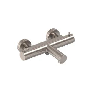 MAY Surface-mounted bath thermostat tap with fixed spout - Brushed nickel PVD