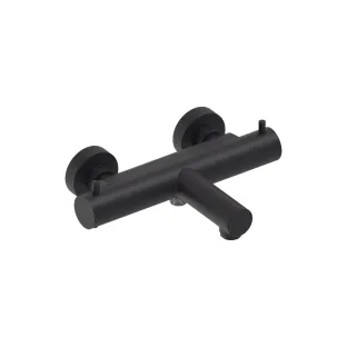 MAY Surface-mounted bath thermostat tap with fixed spout - Matt black PED