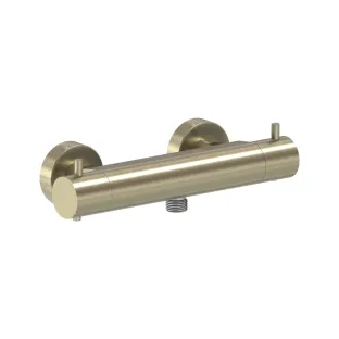 MAY Surface-mounted shower thermostat tap - Brushed matt gold PVD