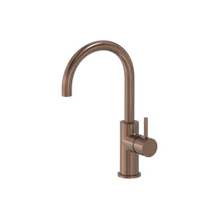 MAY Stilo surface-mounted basin mixer - Swivel spout - Brushed matt copper PVD