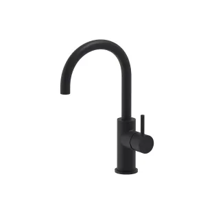 MAY Stilo surface-mounted basin mixer - Swivel spout - Matt black PED