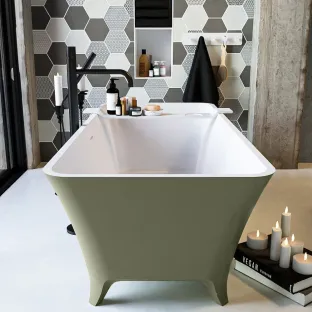 Mondiaz Lundy freestanding bath - 170x75cm - Army / Talc