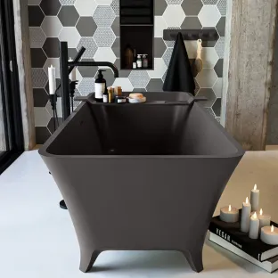 Mondiaz Lundy freestanding bath - 170x75cm - Dark Grey / Dark Grey