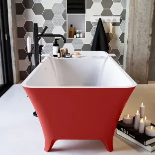 Mondiaz Lundy freestanding bath - 170x75cm - Fire / Talc