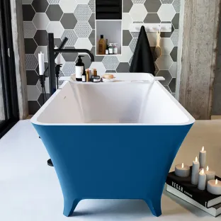 Mondiaz Lundy freestanding bath - 170x75cm - Jeans / Talc