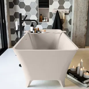 Mondiaz Lundy freestanding bath - 170x75cm - Linen / Linen