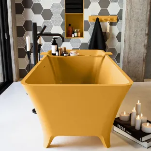 Mondiaz Lundy freestanding bath - 170x75cm - Ochre / Ochre