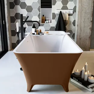 Mondiaz Lundy freestanding bath - 170x75cm - Rust / Talc