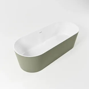 Mondiaz Noble freestanding bath - 180x75cm - Army / Talc