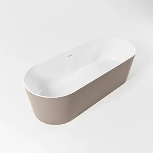 Mondiaz Noble freestanding bath - 180x75cm - Smoke / Talc