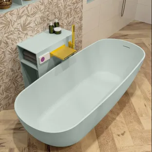 Mondiaz Rock freestanding bath - 170x70cm - Greey / Greey