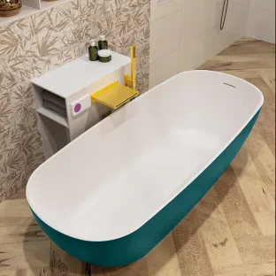 Mondiaz Rock freestanding bath - 170x70cm - Smag / Talc