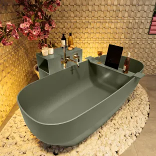 Mondiaz Stone freestanding bath - 170x75cm - Army / Army