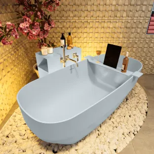 Mondiaz Stone freestanding bath - 170x75cm - Clay / Clay