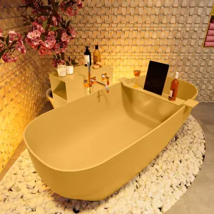 Mondiaz Stone freestanding bath - 170x75cm - Ocher / Ocher