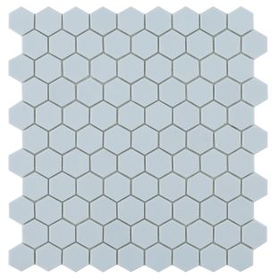 Mosaic tiles By Goof hexagon light blue 3,5x3,5cm 5 mm thick