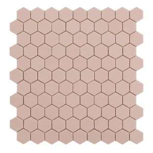 Mosaic tiles By Goof hexagon pink 3,5x3,5cm 5 mm thick