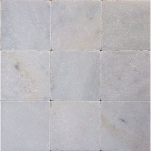 Natuursteand white marmer anticato - 10x10 cm - 10 mm thick