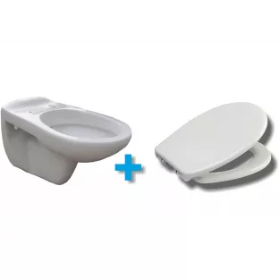 Neptunus hangend toilet - Met Ultimo 3.0 toiletzitting - Softclose en quick release - Glans wit - 54 cm diep