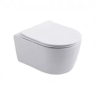 Noah wandtoilet randloos met zitting softclose - 49 cm - keramisch - glans wit