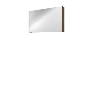 Proline comfort mirror cabinet with 2 wooden doors - 100x60 cm - Cabana oak