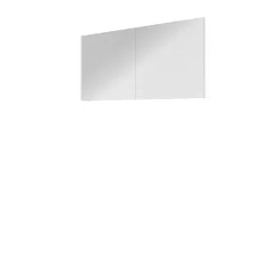 Proline comfort mirror cabinet with 2 wooden doors - 120x60 cm - Gloss white