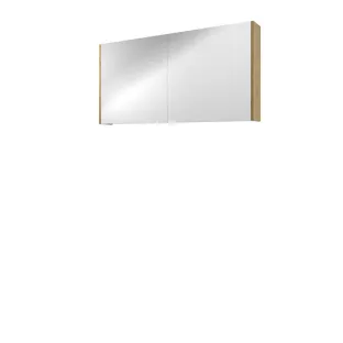 Proline comfort mirror cabinet with 2 wooden doors - 120x60 cm - Ideal oak