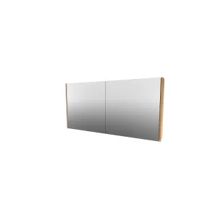 Proline comfort mirror cabinet with 2 wooden doors - 120x60 cm - Urban oak