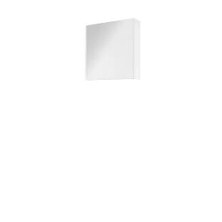 Proline comfort mirror cabinet with wooden door - 60x60 cm - Gloss white