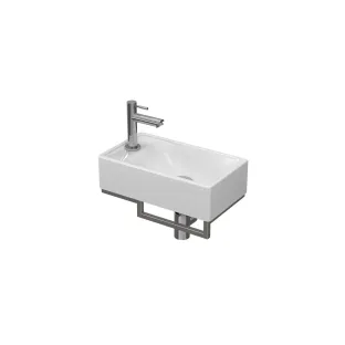 Proline Fountain Pack Porcelain Loft with brushed stainless steel frame - tap hole left - chrome