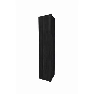 Proline tall cabinet 1 door push-to-open - Charcoal oak - 35x35x169 cm - 4 glass shelves - vertically milled