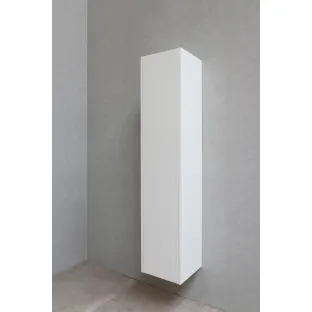 Proline tall cabinet 1 door push-to-open - Gloss white - 35x35x169 cm - 4 glass shelves