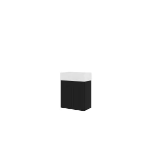 Proline base cabinet push to open 1 door - universal vertical milled - matt black