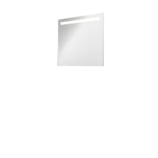 Proline premium mirror cabinet with LED lighting - 2 wooden doors - 80x74 cm - Matt white